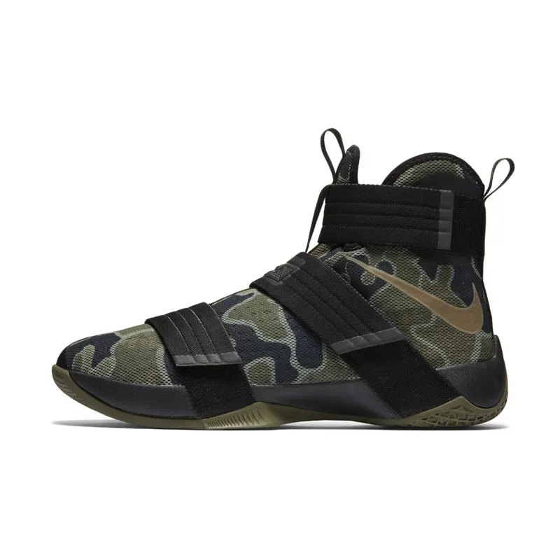 Nike LeBron Zoom Soldier 10 SFG Camo Black/Medium Olive Green-Green Bamboo (844378-022)