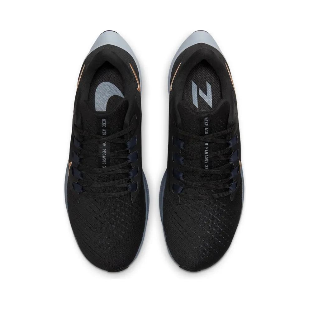Nike Air Zoom Pegasus 38 (straat) “Black / Thunder Blue / Ashen Slate / Metallic Gold Coin” (CW7358-004)
