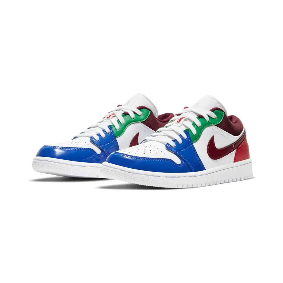 Jordan 1 Low Multi-Color (W) White/Hyper Royal-Gym Red (DB5455-100)