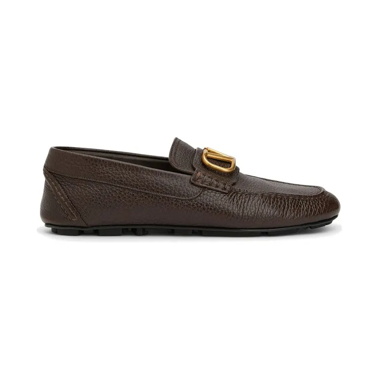 Valentino Driving Plaque Slip-On Loafer Brown (WY2S0C32 YST 0TO)