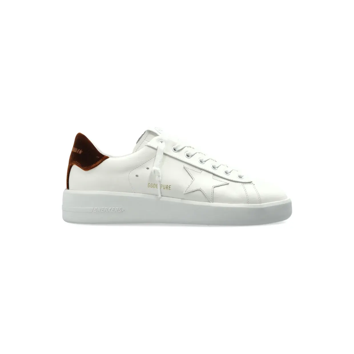 Golden Goose Leren met star-applicatie “White” (GMF00197F008070)
