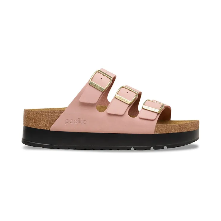 Birkenstock Florida Flex Platform Nubuck Leather Pink Clay (1031402)