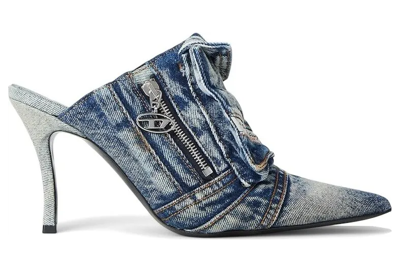 Diesel D-Venus Pocket Mules Washed Denim (Y03124 P5499 H9749)