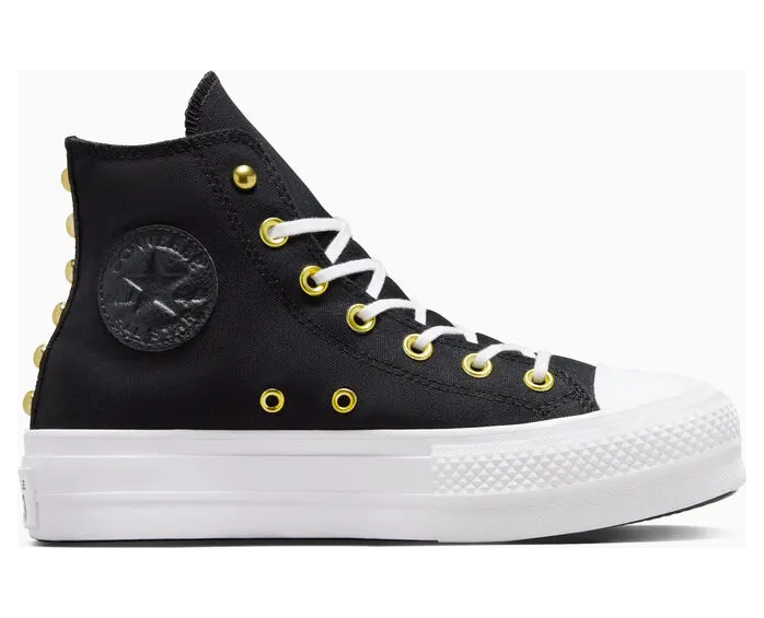 Converse Chuck Taylor All Star Lift Platform Star Studded Black Black/ White (A05453C)