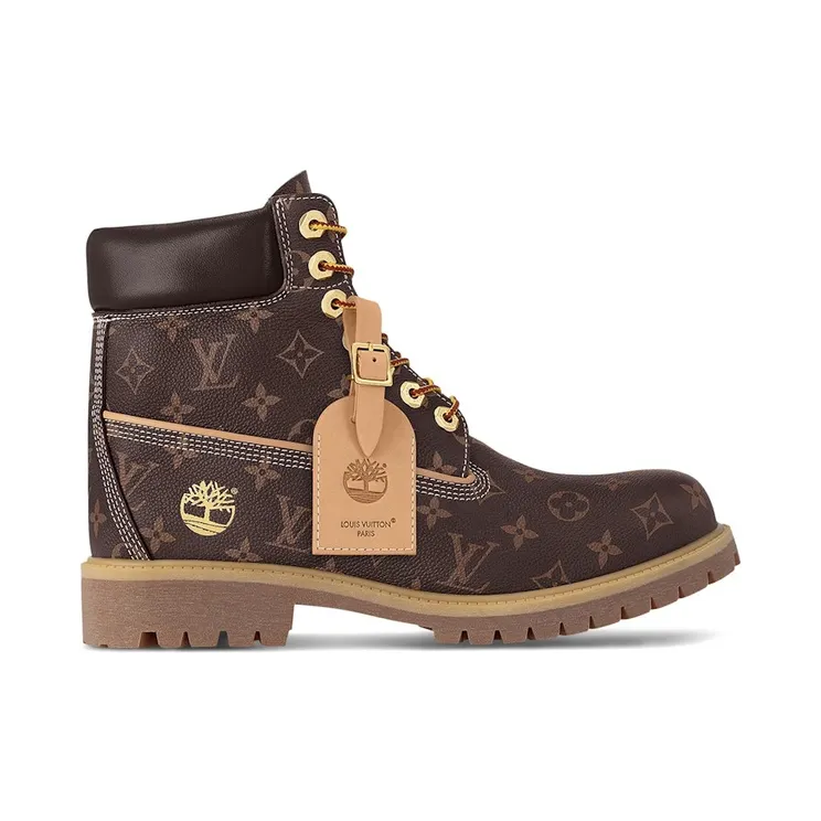 Louis Vuitton Timberland 6″ High End Ankle Boot Brown Monogram (1AD74B)