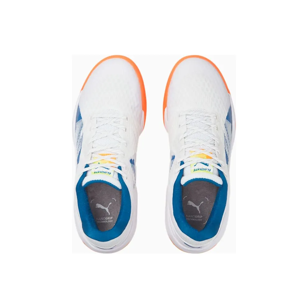 Puma Eliminate Power Nitro Handball Shoes White/Blue/Yellow (106460-03)