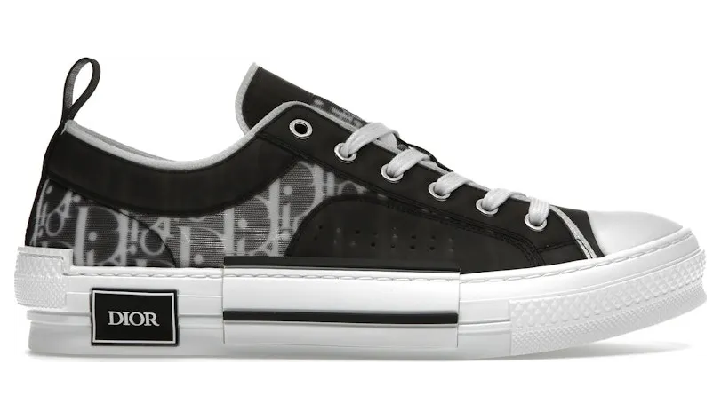 Dior B23 Low Black White Oblique (3SN249YJP_H961)