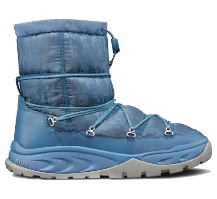 Dior Snow Ankle Boot Blue Oblique Nylon (3BO267ZLP500395)