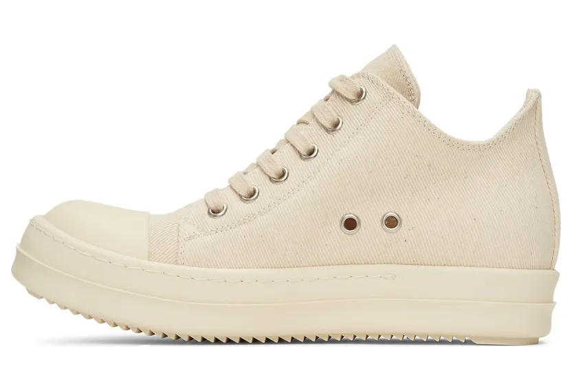 Rick Owens Drkshdw Off-White Denim Low Sneakers (DS01B7802 DMN) (3)