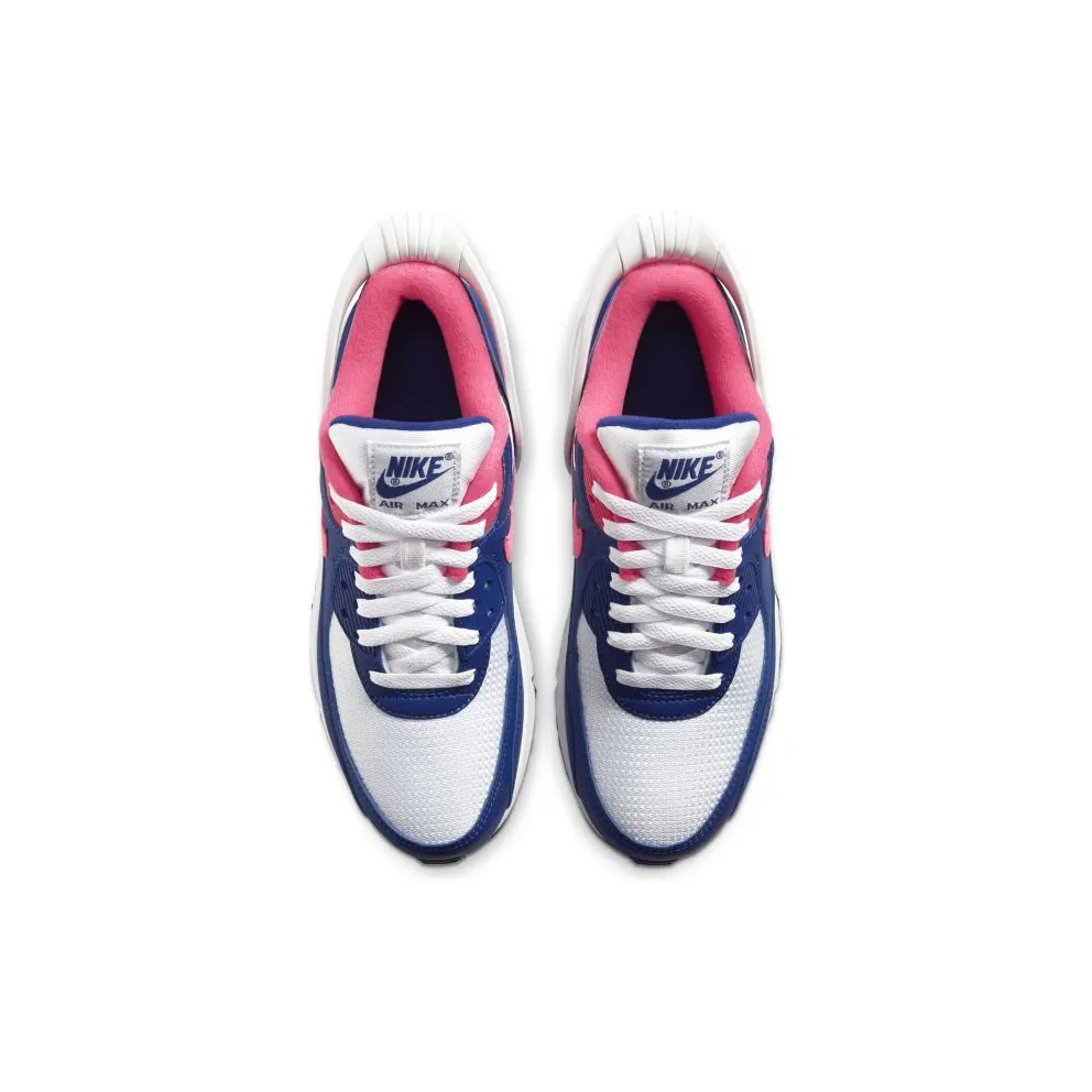 Nike Air Max 90 Flyease Deep Royal Blue Hyper Pink (GS) White/White-Deep Royal Blue-Hyper Pink (CV0526-101)
