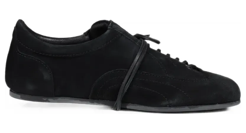 No/Faith Studios Football asymmetric-panel suede “Black” (NFSFDBLK)