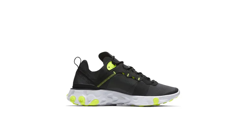 Nike React Element 55 Black Wolf Grey Volt Black/Wolf Grey-Volt-White (BQ6166-001)