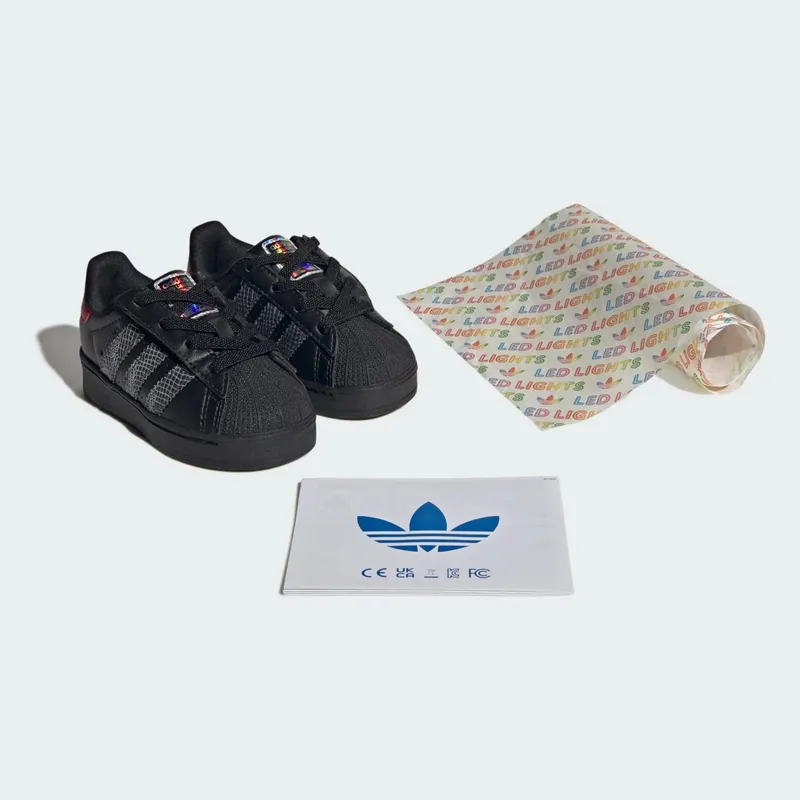 adidas Superstar LED Lights Comfort Closure Core Black Red (IH6392)