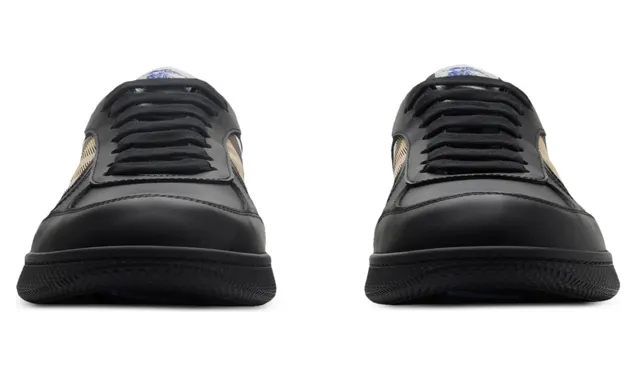 Burberry Leather and Check Terrace “Black” (8108650 MF TERRACE A1189) (4)
