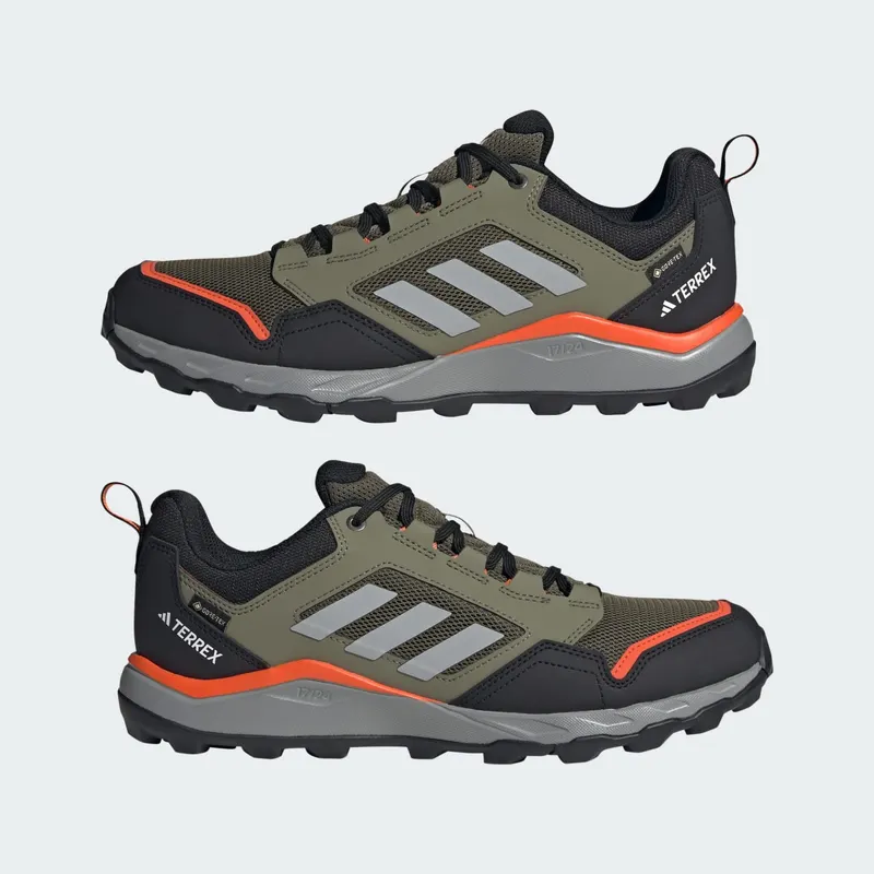 Adidas Tracerocker 2.0 GORE-TEX Trail Running Olive Strata / Charcoal Solid Grey / Semi Impact Orange (JI1305)