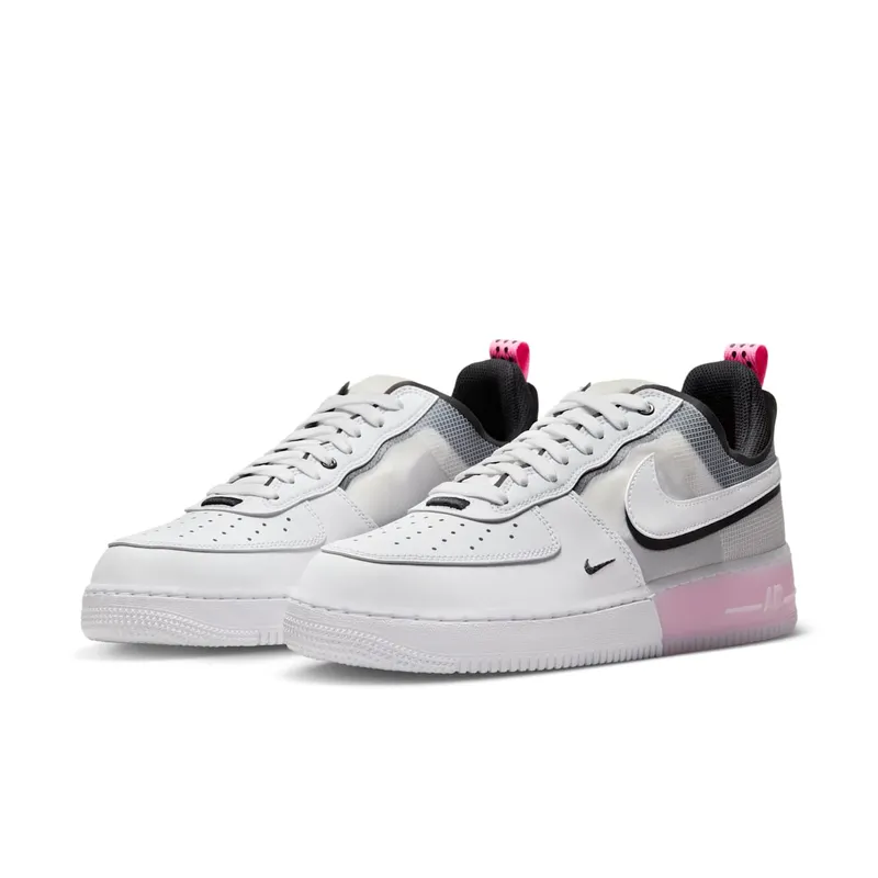 Nike Air Force 1 Low React White Black Pink Spell (DV0808-100)