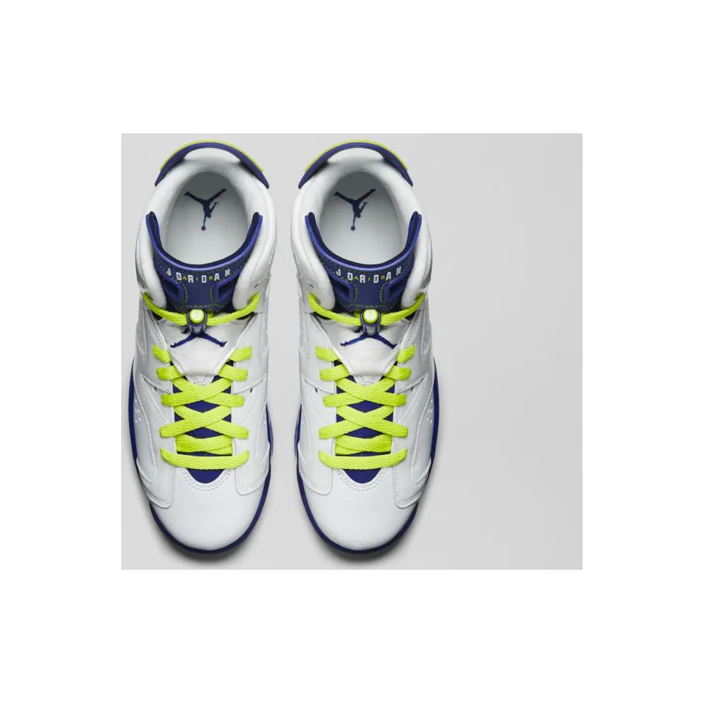 Jordan 6 Retro Fierce Green (GS) White/Frc Grn-Dp Royal Bl-Hypr Pnk (543390-108)