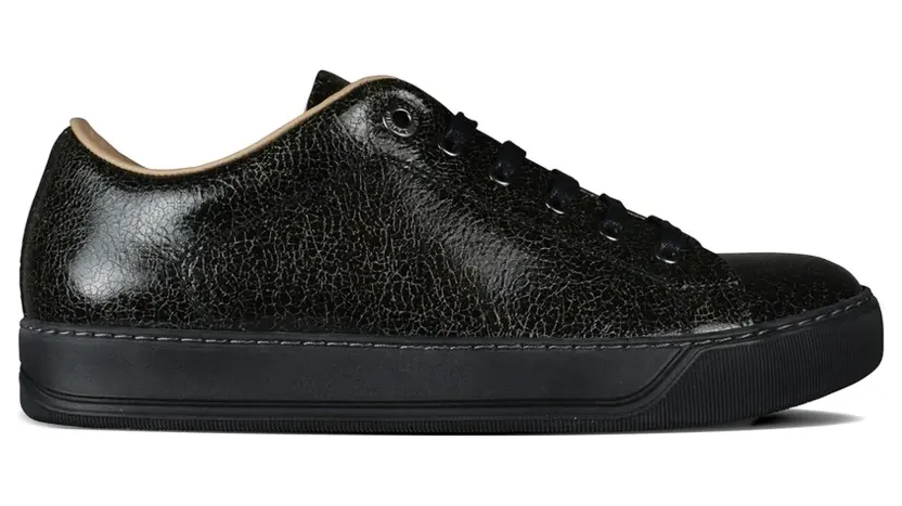 Lanvin DBB1 leren sneakers met gebarsten effect – Zwart (FMSKDBNCARMYA19)