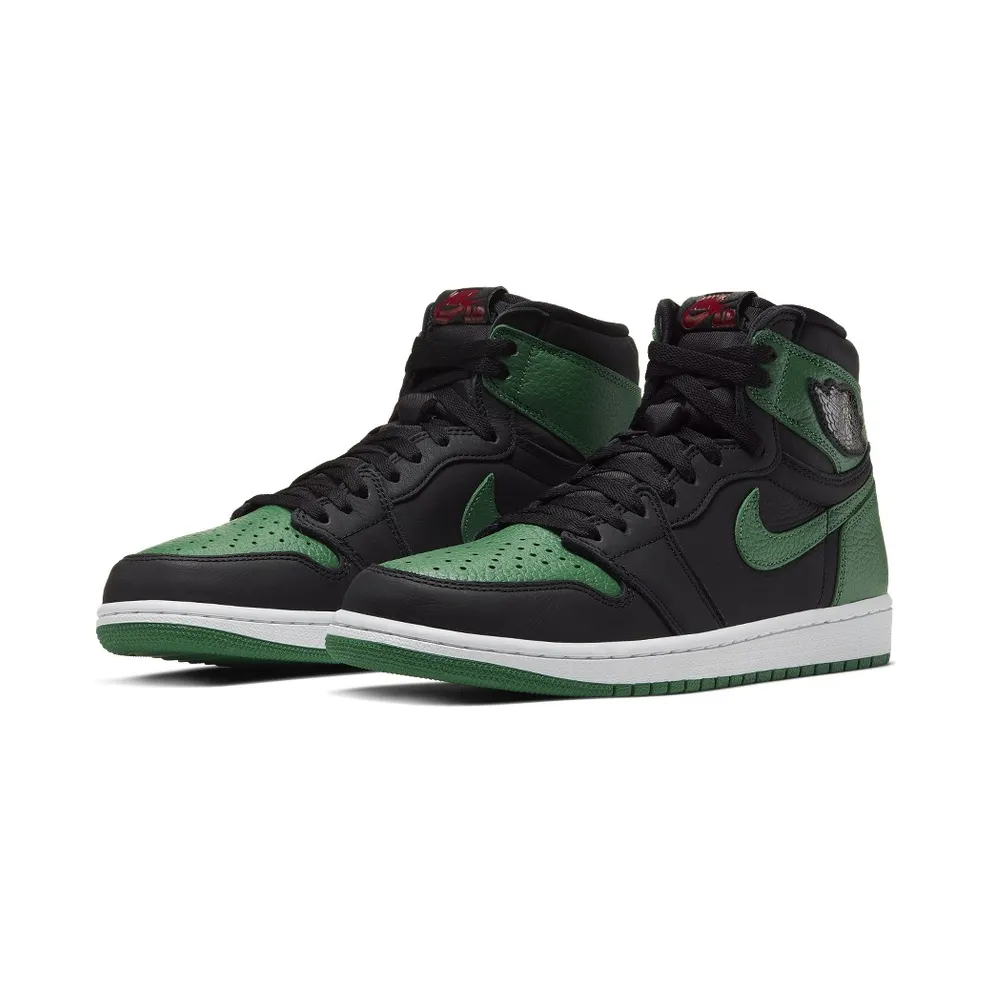 Jordan 1 Retro High Pine Green Black Black/Pine Green-White-Gym Red (555088-030)