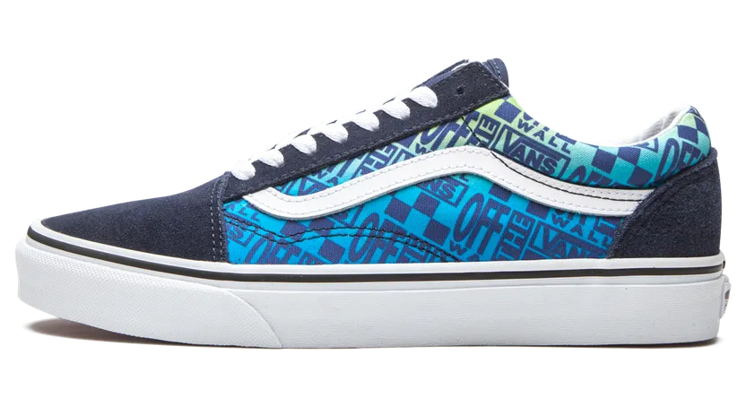 Vans Old Skool “Off the Wall Logos – Blue” (VN0A4U3B2PA)