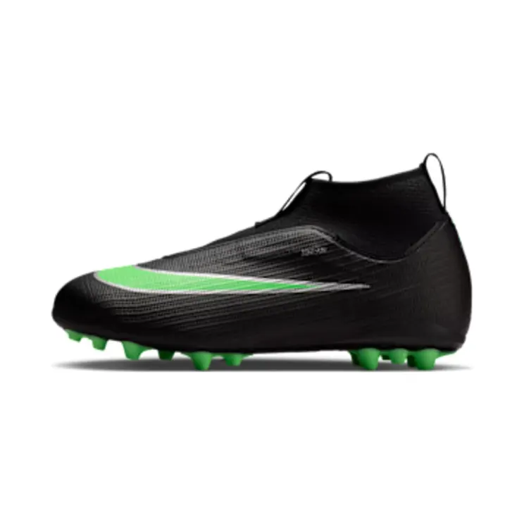 Nike Jr. Mercurial Superfly 11 Academy ‘ Multi-Ground High-Top “Black/Black/Illusion Green” (IO1528-001)