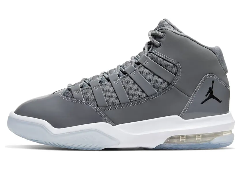 Air Jordan Max Aura GS ‘Cool Grey’ “Cool Grey / White / Clear / Black” (AQ9214-010)
