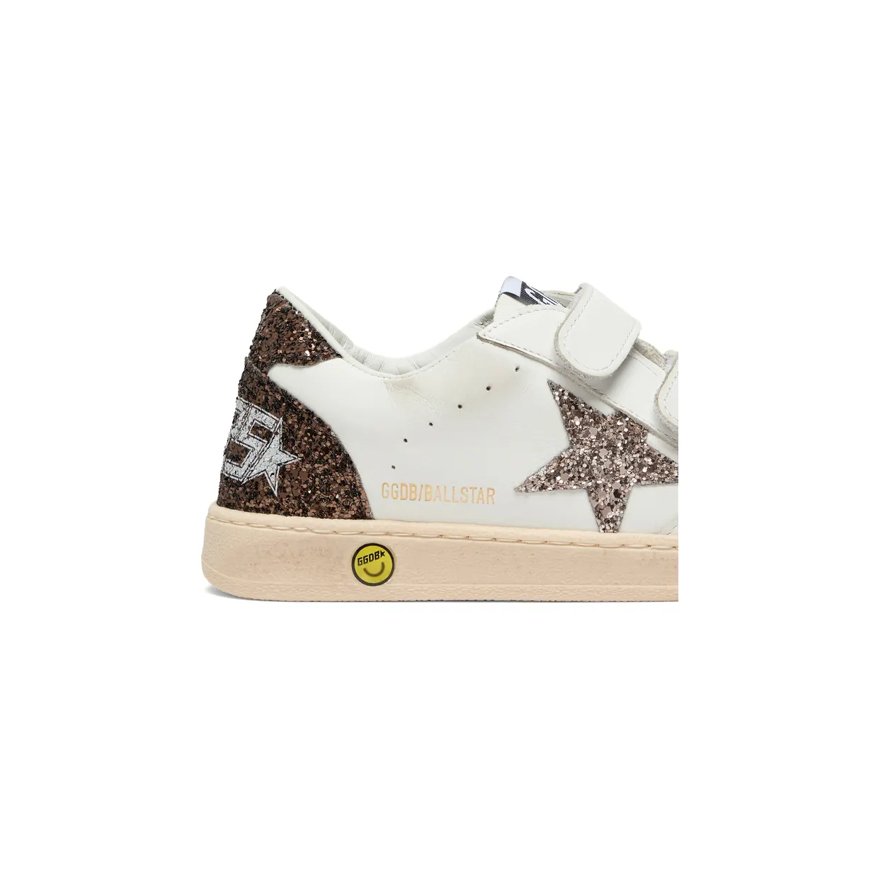 Golden Goose Ball Star Strap Leather Upper Toe and Strap Glitter Star Heel and Spur “White” (GJF00501 F008649 12509) (3)
