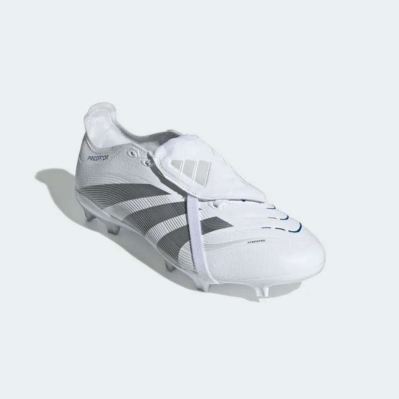 adidas Predator League Fold-Over Tongue FG/MG Cloud White Silver Metallic Bright Royal (ID1321)