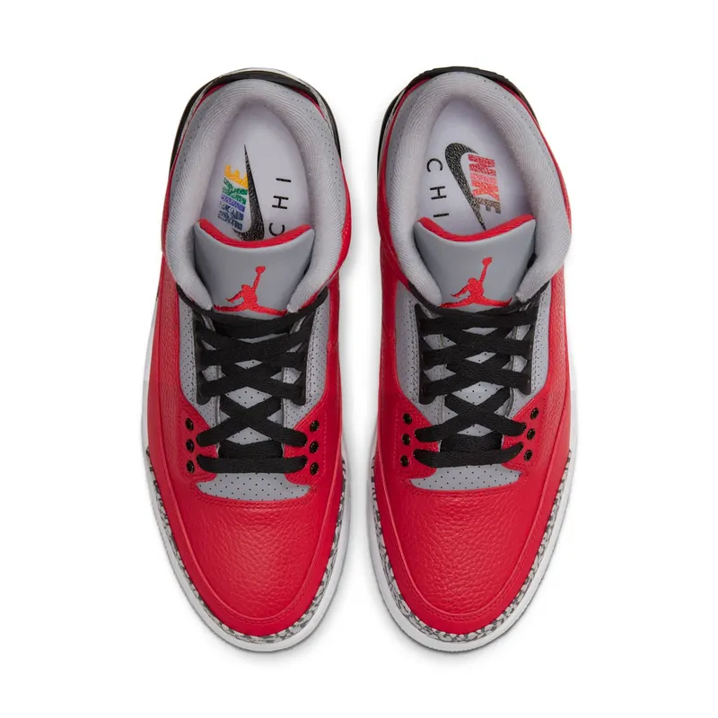 Air Jordan Nike AJ III 3 Retro Fire Red Cement ‘Nike Chi’ (2020) (CU2277-600)