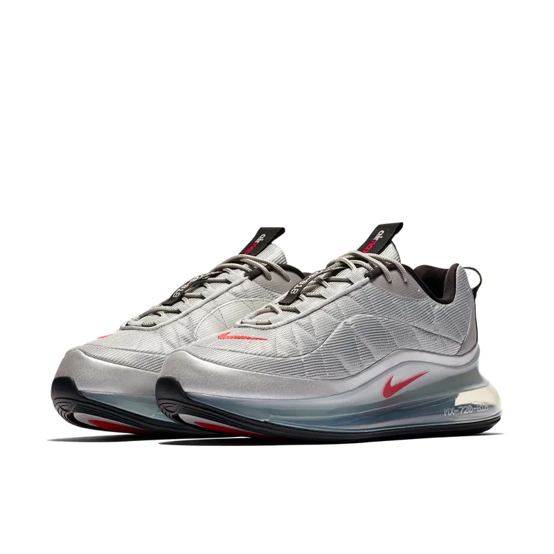 Nike Air MX 720-818 ‘Silver Bullet’ Metallic Silver/Black/University Red (CW2621-001)