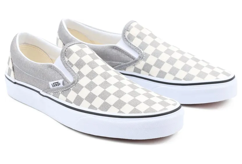 Vans Classic Slip-On ‘Checkerboard – Silver’ Silver/True White (VN0A4U38WS3)