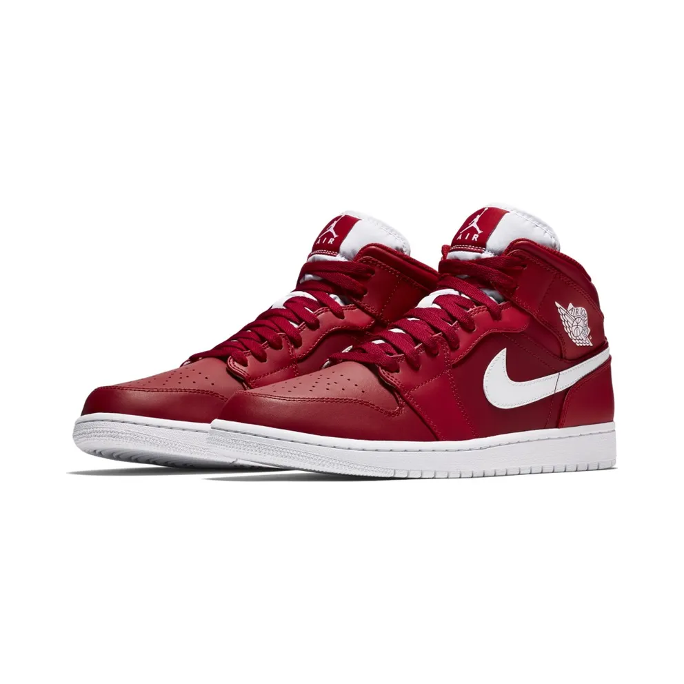 Jordan 1 Retro Mid Gym Red White Gym Red/White-White (554724-600)