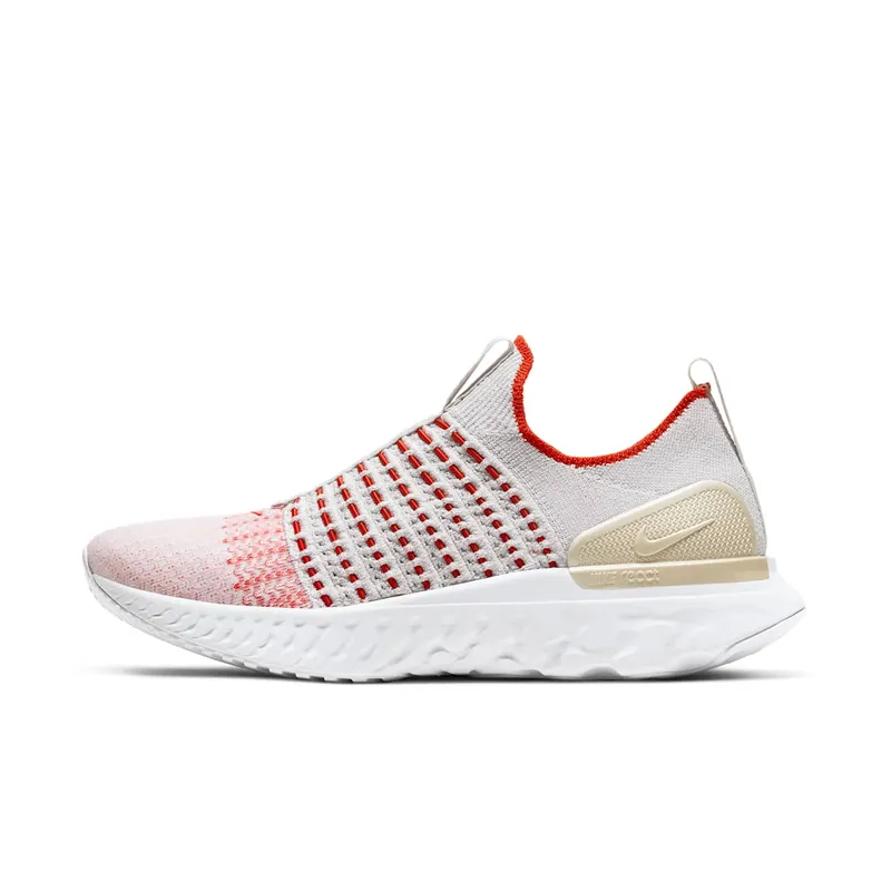 Nike React Phantom Run Flyknit 2 Vast Grey Fire Pink Team Orange (W) Vast Grey/Team Orange-Metallic Cashmere (CJ0280-003)