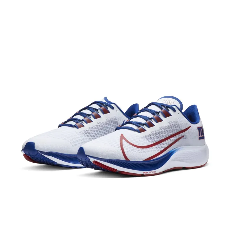 Nike Air Zoom Pegasus 37 New York Giants White/Pure Platinum-Rush Blue-Gym Red (CZ5452-100)