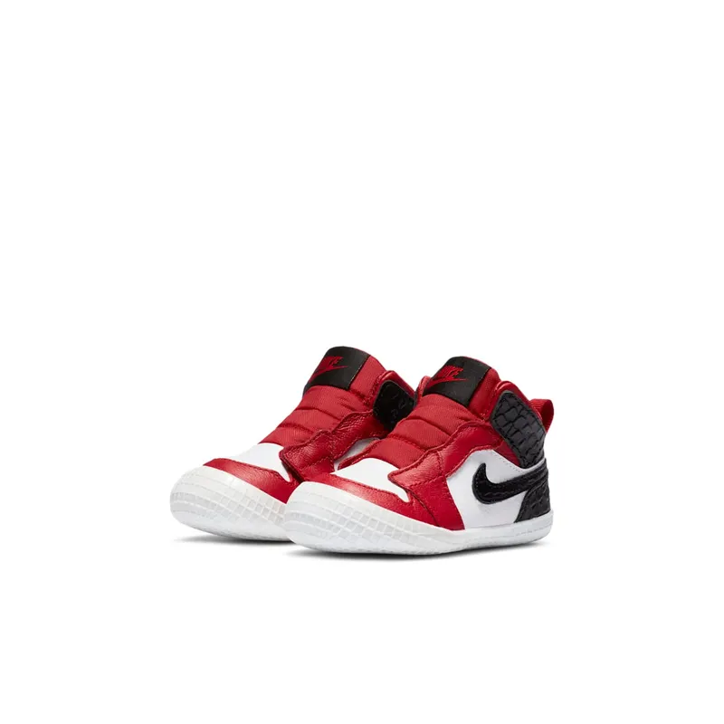 Jordan 1 Crib Bootie Satin Snake Chicago (I) Gym Red/White-Black (AT3745-601)
