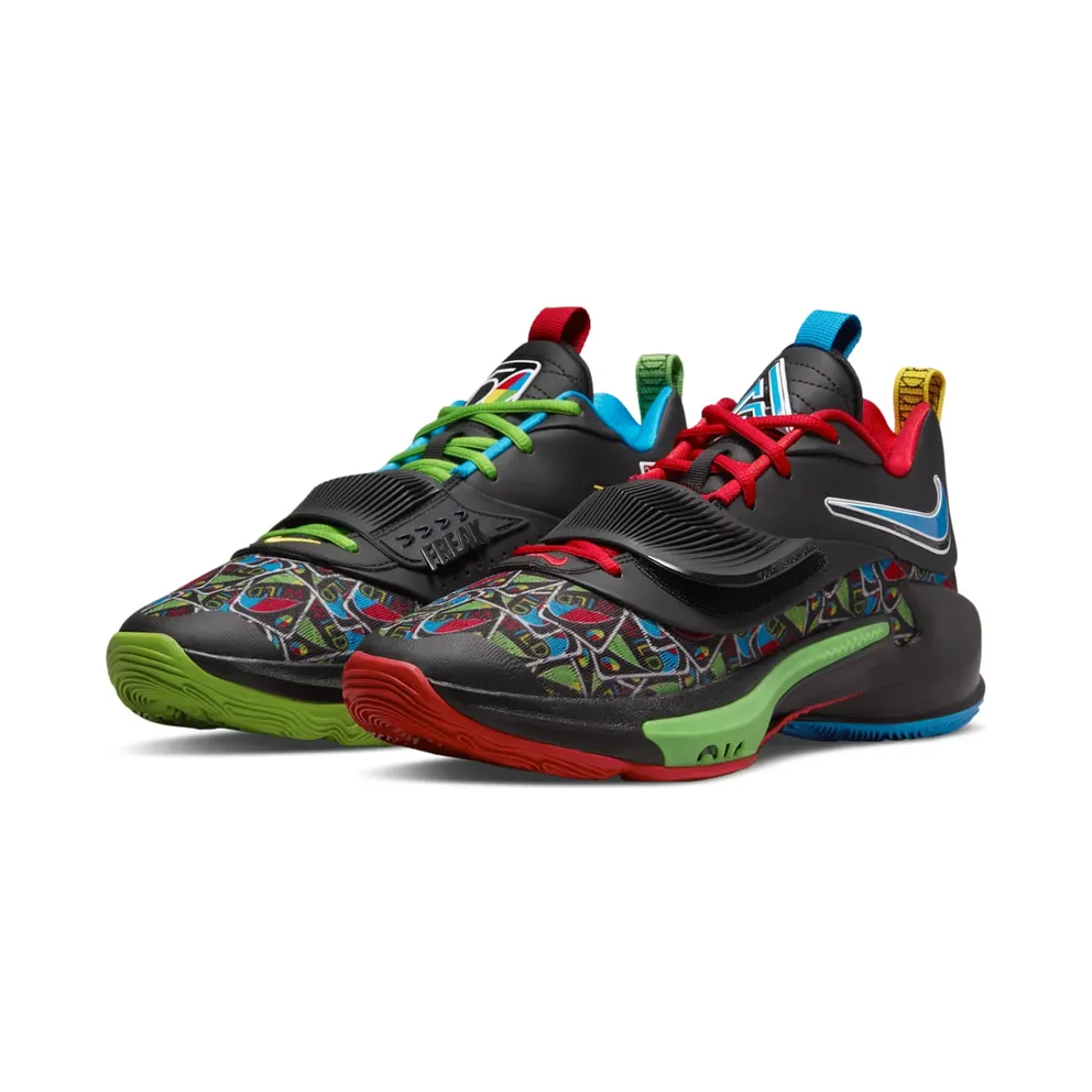 Nike Zoom Freak 3 “Black / White / Action Red / Green Bean” (DC9364-001)