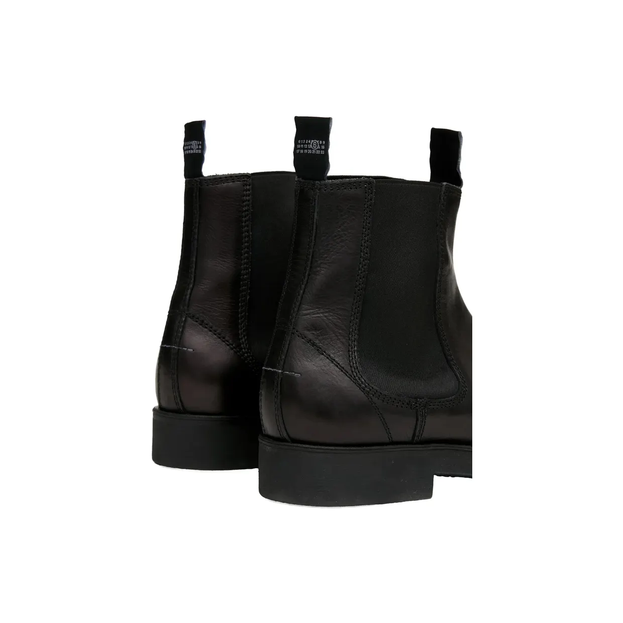 Mm6 Maison Margiela Biker Leather Chelsea “Black” (P7431 SH1WU0014 T8013) (2)