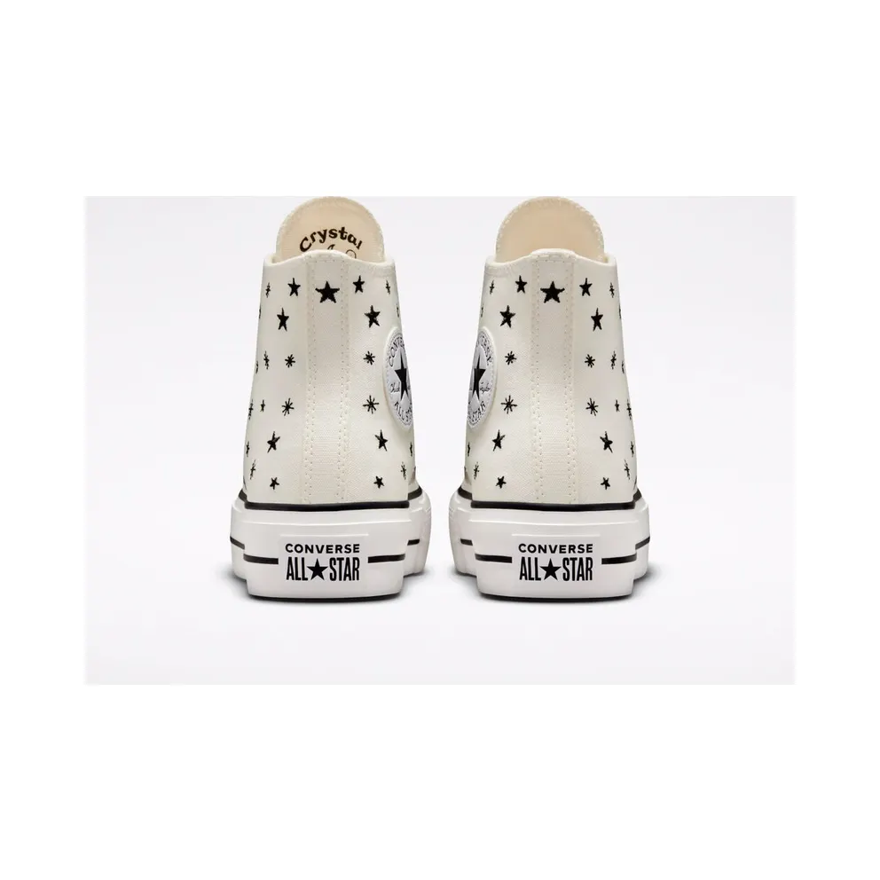 Converse Chuck Taylor All Star Lift Platform Embroidered Stars Egret/Black/moonstone Violet (A03724C)