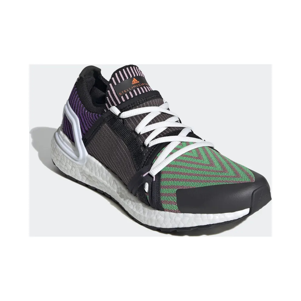 adidas Ultra Boost 20 Stella McCartney Semi Flash Green Sharp Purple (W) Core Black/Semi Flash Green/Sharp Purple (FU8975)