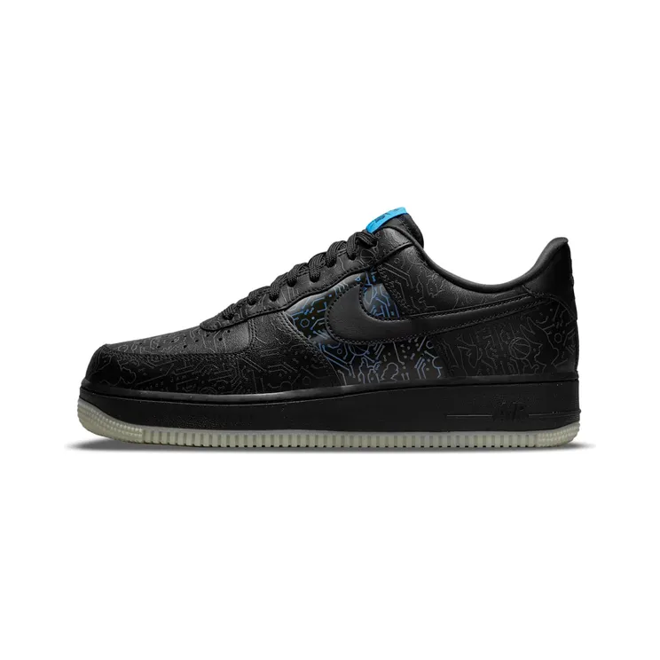 Nike Air Force 1 Low Computer Chip Space Jam (GS) – “Black / Electric Blue” (DH5354-001)