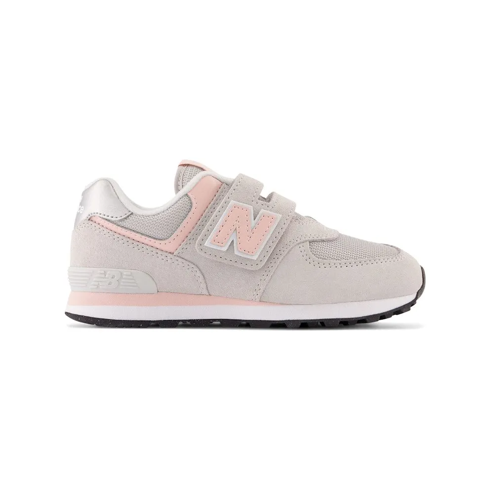 New Balance 574 Core Hook and Loop “Rain Cloud / Pink Haze” (PV574EVK)