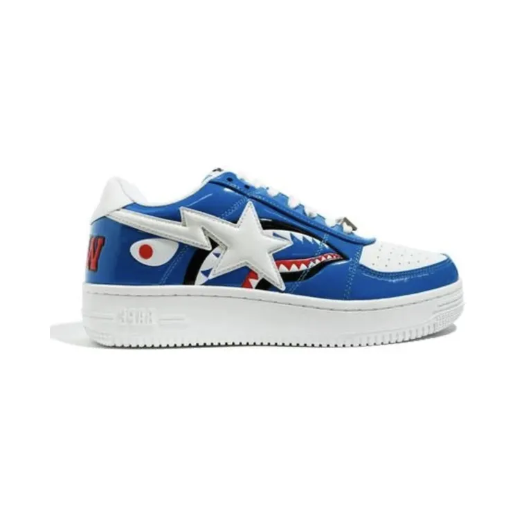 A Bathing Ape Bapesta Low Color Block Shark Blue (1G80191009 BLUE)