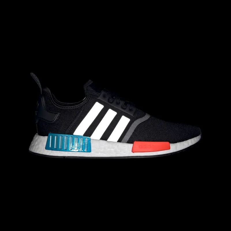 adidas NMD R1 Black Silver Solar Red Core Black/Silver Metallic/Solar Red (FY5727)