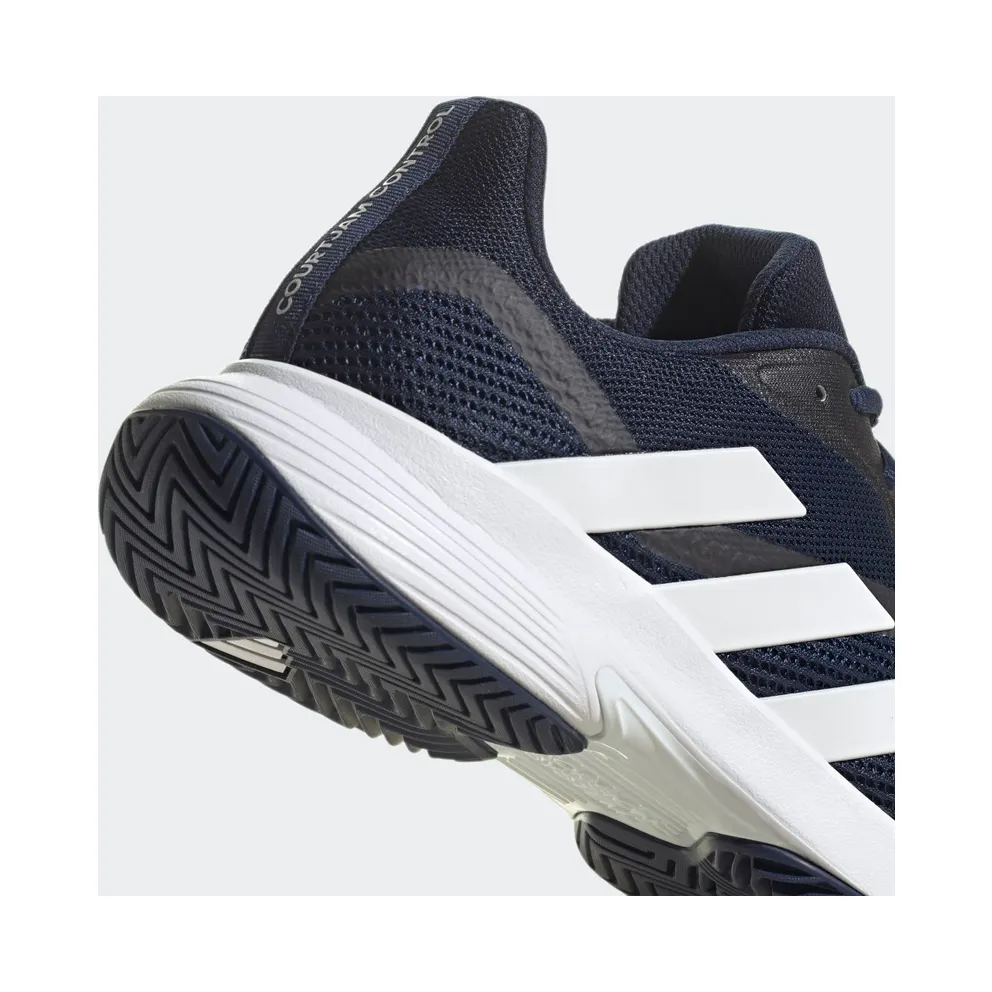 adidas Courtjam Control Tennis Shoes Team Navy Blue 2 / Cloud White / Cloud White (HQ8808)