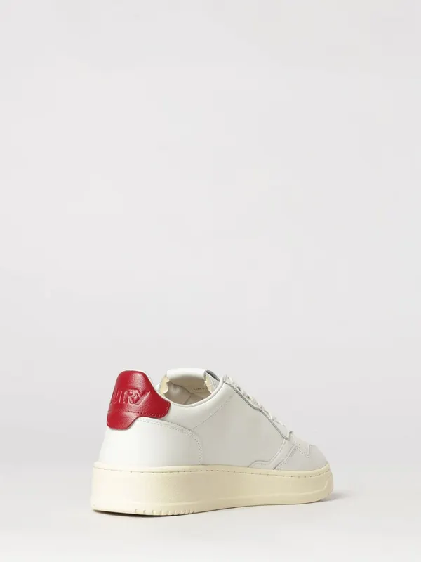 Autry Medalist Low Top Trainers in Bicolour Leather and Suede Ruby (AULMLL33) (2)