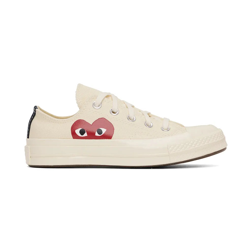 Comme des Garcons Play Black Converse Edition Half Heart Chuck 70 Low Sneakers (K111)