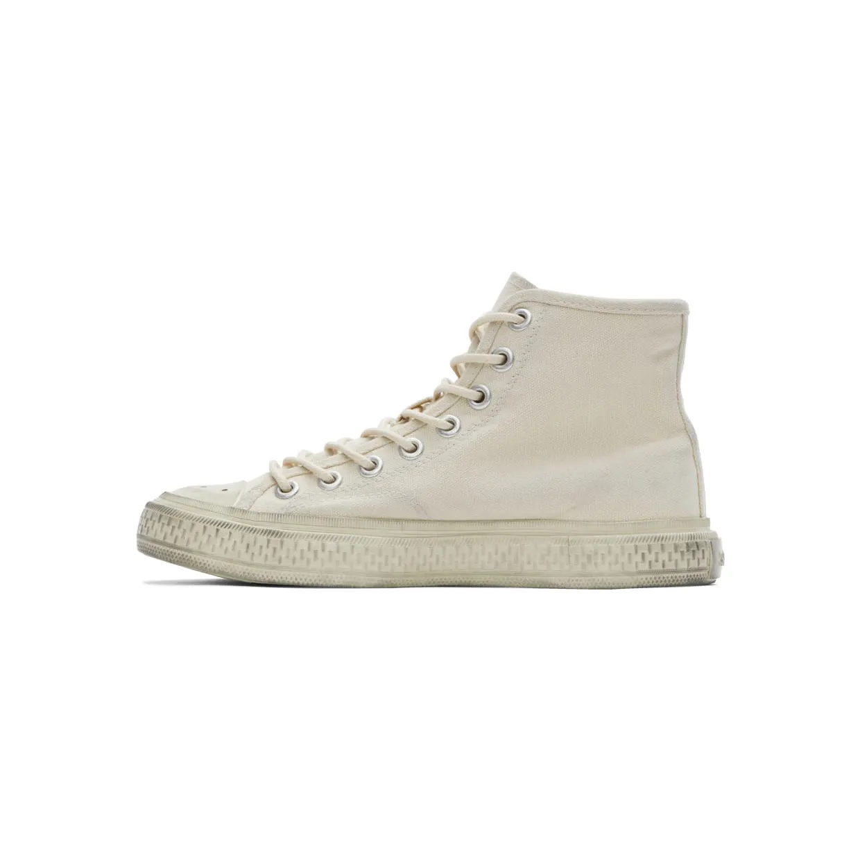 Acne Studios Black & Off-White Canvas High Top Sneakers (AD0481-) (3)
