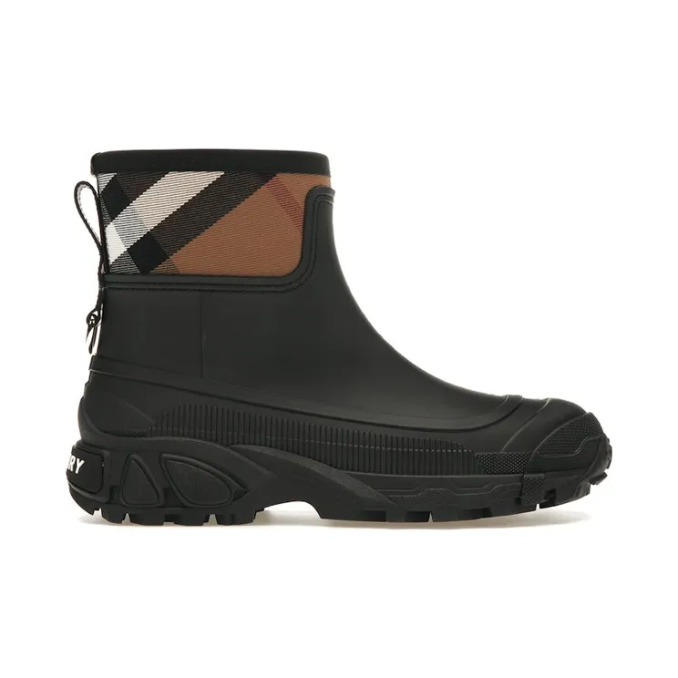 Burberry House Check Rain Boots Black Archive Beige (8048043)