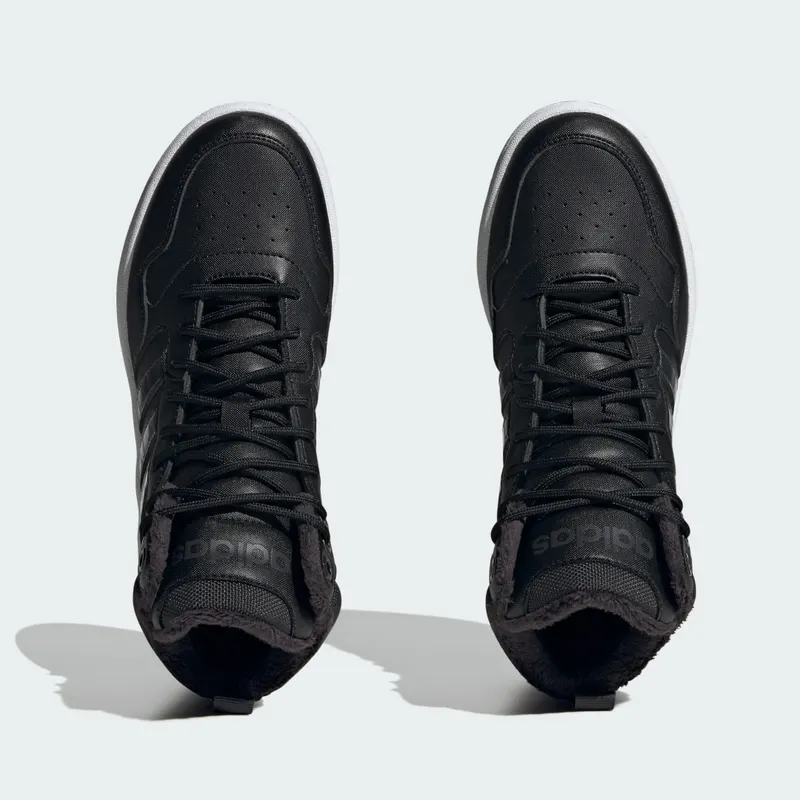 Adidas Hoops 3.0 Mid Lifestyle Basketball Classic Fur Lining Winterized Core Black / Carbon / Cloud White (GW6434)