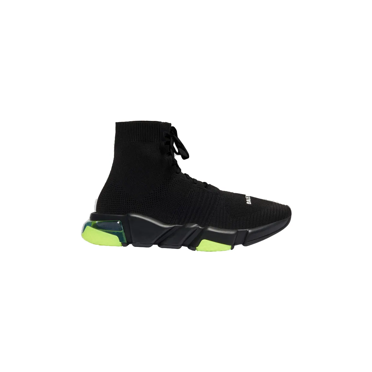 Balenciaga Speed Lace Up Clear Sole Yellow Fluo